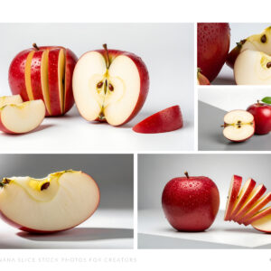 60 Fresh Apple Slice Stock Photos with Natural Lighting Royalti Free