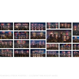 102 New Year Fireworks Stock Photos - Celebration Night Skies