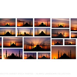 109 Mosque Silhouette Sunset Stock Photos