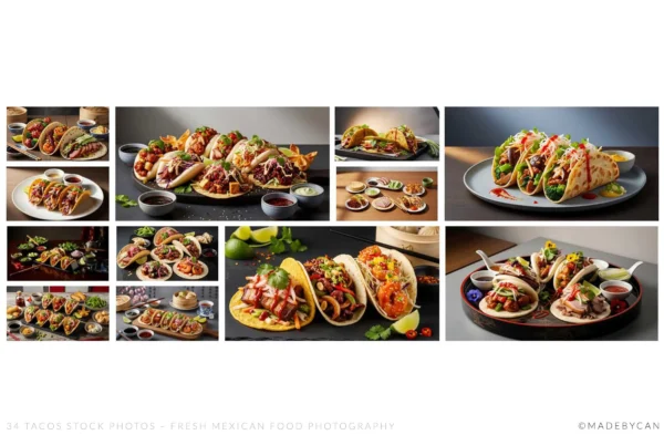 34 Tacos Stock Photos - Fresh Mexican Food Photography