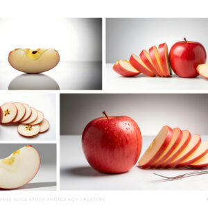 60 Fresh Apple Slice Stock Photos with Natural Lighting Royalti Free