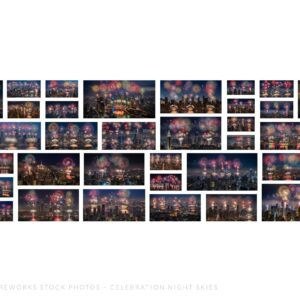 102 New Year Fireworks Stock Photos - Celebration Night Skies
