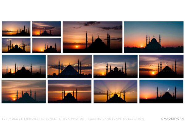109 Mosque Silhouette Sunset Stock Photos