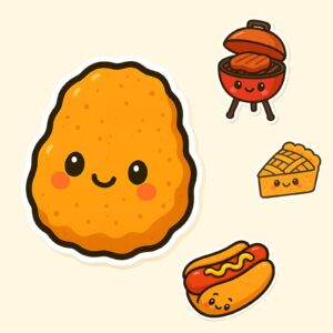 Cute Kawaii Food Sticker Bundle Download