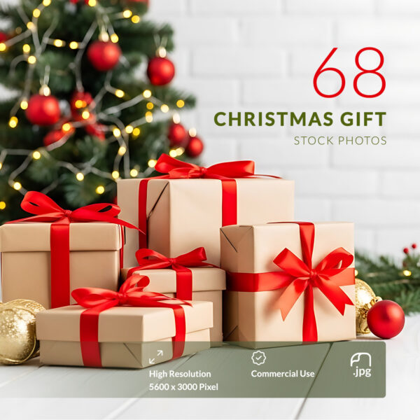 68 Christmas Gift Stock Photos – Festive Holiday Decoration