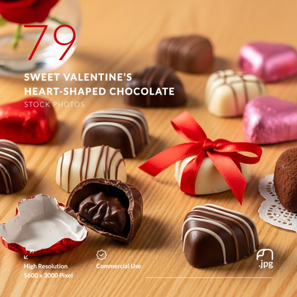 79 Sweet Valentine’s Heart-Shaped Chocolate Stock Photos