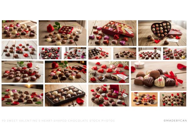 79 Sweet Valentine’s Heart-Shaped Chocolate Stock Photos